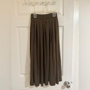 Uniqlo Brown Maxi A-Line Skirt